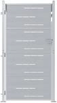 vidaXL Gartentor mit Schloss Silber 85 x 196 cm Edelstahl