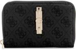 GUESS Geldb&ouml;rse Yvonne Logo SLG Medium Zip Around Wallet Coal Logo dunkelgrau