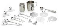 ECHTWERK Kaffeezubeh&ouml;r Set aus Edelstahl silber &ndash; Milchschaumk&auml;nnchen 350...