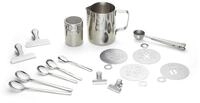 ECHTWERK Kaffeezubeh&ouml;r Set aus Edelstahl Silber &ndash; Milchschaumk&auml;nnchen 600 ml mit