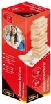 Idena Reisespiel Wackelturm aus Holz mit 54 Bausteinen | Ca. 4,8 x 4,8 x 16 cm,