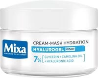 Mixa Hyalurogel feuchtigkeitsspendende Creme-Gesichtsmaske Nachtbau, mit