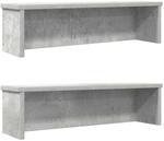 vidaXL K&uuml;chenregale Stapelbar 2 STK. Betongrau 60x15x16 cm