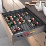 Spetebo Kunststoff Schubladeneinsatz f&uuml;r Gew&uuml;rze - f&uuml;r 60 x 50 cm |...