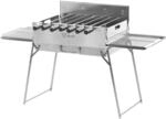 BBQ-Toro Holzkohlegrill mit elektrischem Spie&szlig;dreher | Edelstahl, klappbar 