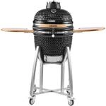 VEVOR Kamado Grill, Keramikgrill, Smoker &Oslash; 450 mm, mit Holzgriffen, Seitenablagen,