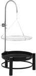 BBQ-Toro Schwenkgrill mit Feuerschale und Grillrost | &Oslash; 61 cm, Schwarz 