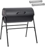 vidaXL Fassgrill mit 2 Kochrosten 3 STK. 80 x 73 x 90 cm Metall
