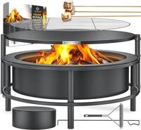 KESSER&reg; Feuerschale mit Grillrost &Oslash;65cm Feuerkorb 0,6mm Kaltveredelter Stahl 