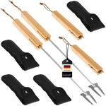 bremermann Teleskop-Grillgabel 2er Set // inkl. Tasche // Edelstahl & Bambus //