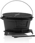 BBQ-Toro Gusseisen Grilltopf mit Grillrost | (B) 43 x (T) 42 x (H) 21,5 cm |...