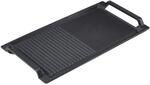 Arebos Grillplatte f&uuml;r Induktion | 43,6 x 22,9 cm Bratplatte | Gusseisen...