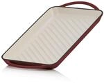 Mahlzeit Gusseisen-Grillplatte Emailliert | Dark Cherry | 39,5 x 22 x 3,5 cm |...