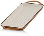 Mahlzeit Gusseisen-Grillplatte Emailliert | Sunny Orange | 39,5 x 22 x 3,5 cm |...