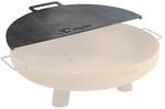BBQ-Toro Karbonstahl Grillplatte f&uuml;r &Oslash; 60 cm Feuerschalen | Halbrund mit...