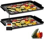 bremermann Grillplatte 2er-Set, Grillpfanne, antihaftbeschichtet 29,5 x 25,5 cm