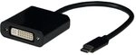 USB Typ-C - DVI Adapter, 1080P, schwarz