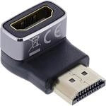 InLine HDMI Adapter A Stecker auf A Buchse, 90 Grad gewinkelt unten, 8K UHD,