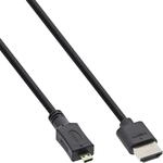 Inline HDMI Superslim Kabel A an D - HDMI-High Speed mit Ethernet - Premium -