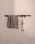Metallbude Handtuchhalter VANA - Eckig/Schwarz - Wandmontage -...