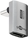 goobay USB-C Adapter 240W 40 Gbit Verl&auml;ngerung 90&deg; vertikal lang USB4 (Stecker auf