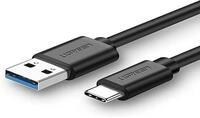 UGREEN 3.0 A USB-A & USB-C, Daten- und Ladekabel, 1 Meter, Schwarz, ACBUGN20882