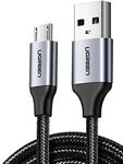 UGREEN Geflochtenes Micro-USB & USB-A Daten- und Ladekabel, 1 Meter, Schwarz