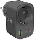 SBS USB-C USB-A Multi-Socket Netzteil, MAX 3500W Pass-Through Schuko-Buchse, Power