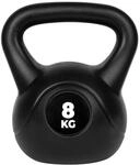 VirtuFit PVC Kettlebell - 8 kg - Schwarz