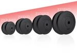 PHYSIONICS&reg; Hantelscheiben 2er-Set, 2,5&ndash;15 kg, 30/31mm, Kunststoff, Schwarz 