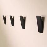 Designfabrik Hamburg Klebehaken | 4er-Set Schwarz | Ohne Bohren | Haken...