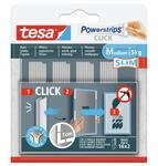 tesa Powerstrips CLICK Slim - 16 x 2 St&uuml;ck | Klett-Klebepads zum An- und...