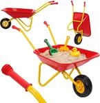 Relaxdays Schubkarre Kinder, rutschfeste Griffe, HBT: 43 x 74 x 36 cm, Metall,