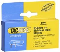 Tacwise 1268 Typ 53/6 mm Edelstahlklammern, 2000 St&uuml;ck | Robuste und d&uuml;nne Punkte