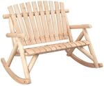 vidaXL Garten-Schaukelbank 2-Sitzer 123x96x102 cm Massivholz Fichte