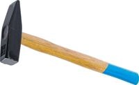 BGS Diy 1853 | Schlosserhammer | 400 g | Hammer | Geschweifter Holzstiel | Metallkeil