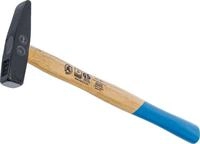 BGS Diy 1851 | Schlosserhammer | 200 g | Hammer | Geschweifter Holzstiel | Metallkeil