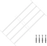 vidaXL Sicherheitsgitter f&uuml;r Fenster mit 4 Querstangen 63-114 cm