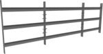 Mucola Fenstergitter Einbruchschutz ausziehbar 45x100-190 cm Silber 