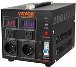 VEVOR 2000W Spannungswandler Transformator AC 110V⇋220V Transformer Wandler 2X US