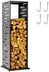 WESTMANN Kaminholzregal Luma Grid 38x38x112 cm Anthrazit Stahl wetterfest |...