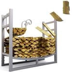 LAWA Living and Lifestyle Kaminholzregal Metall 84x33x76 innen I au&szlig;en |...