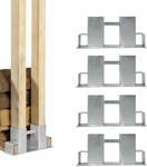Holzstapelhilfe 4 St&uuml;ck feuerverzinkt f&uuml;r Kanth&ouml;lzer 7x7 cm / 4x6 cm |...