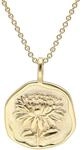 trendor Halskette mit Monatsblume November 925 Silber Vergoldet 68002-11 