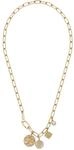 Purelei Aloha Gliederkette mit 4 Anh&auml;ngern, 14K vergoldet | Verstellbar 50 cm,