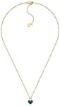 Fossil Damen goldfarbenes Edelstahlcollier mit herzf&ouml;rmigem Anh&auml;nger mit