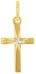 Amor Motivanh&auml;nger M&auml;dchen Kinder Anh&auml;nger, 2 cm, Gold, Kreuz, Kommt in...
