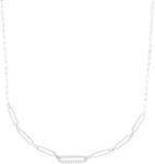 Tom Tailor Collier f&uuml;r Damen, Sterling Silber 925, mit Zirkonia, 42+3 cm, silber,