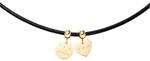 Copenhagen STUDIOS Damen Halskette aus Leder mit Charms aus Edelstahl |...