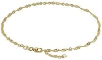 trendor Fu&szlig;kettchen 333 Gold Singapur-Muster 2,2 mm breit 63263 | Made in...